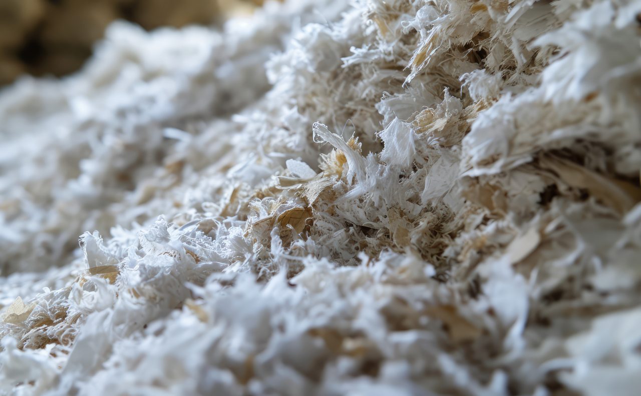 Recycled regrind paper to create recycled paper from pulp. Environmental friendliness, preservation of trees and forests, paper reuse.