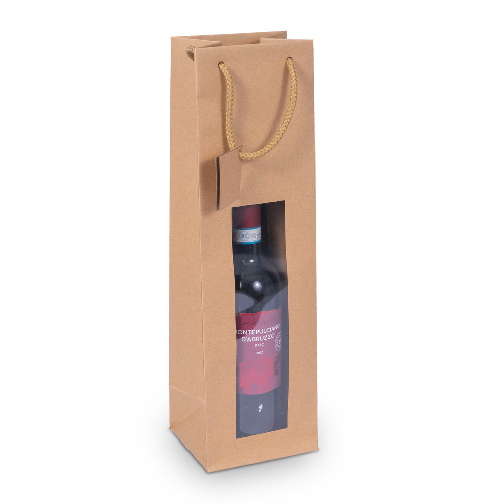 3642 - Carrying-bag-with-window-for-1x-1.5l-bottle-with-bottle-height-390mm-Ø110