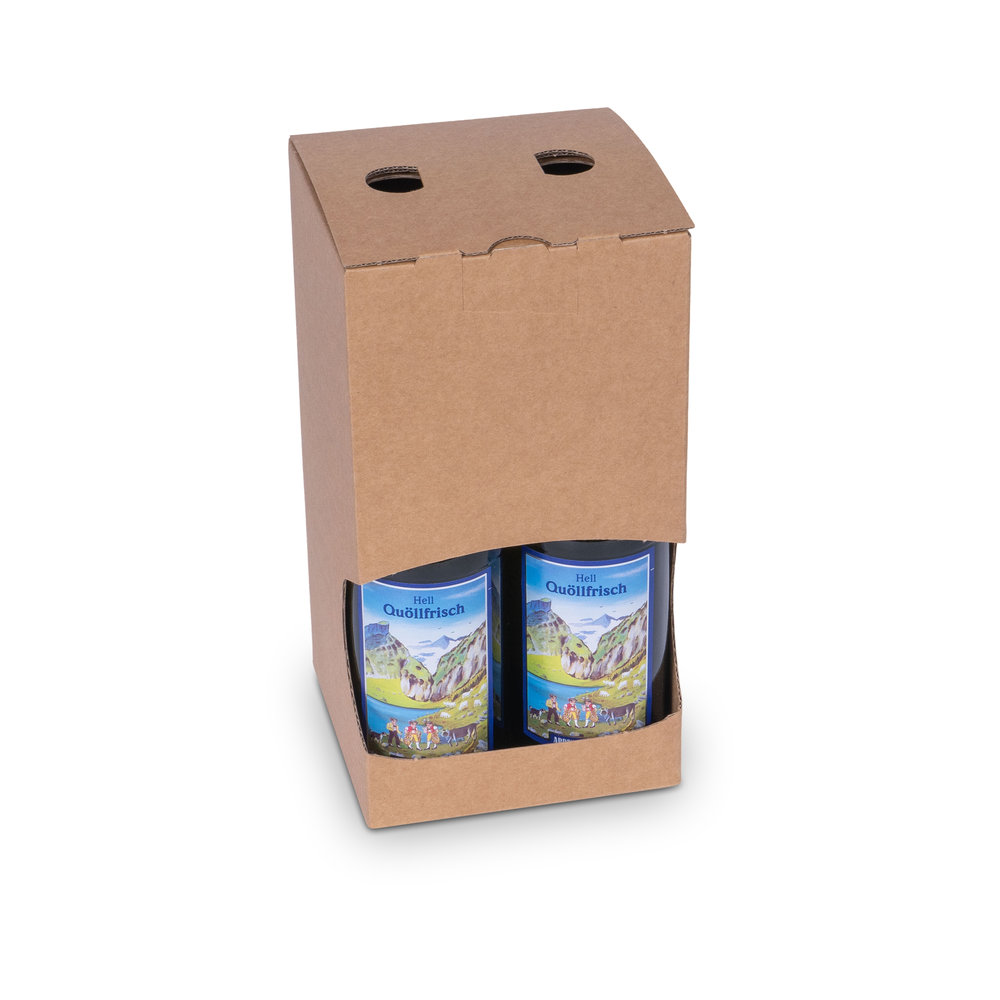 487 - Beer-packaging-with-window-finger-holes-for-4x-0.33l-bottles-with-bottle-h