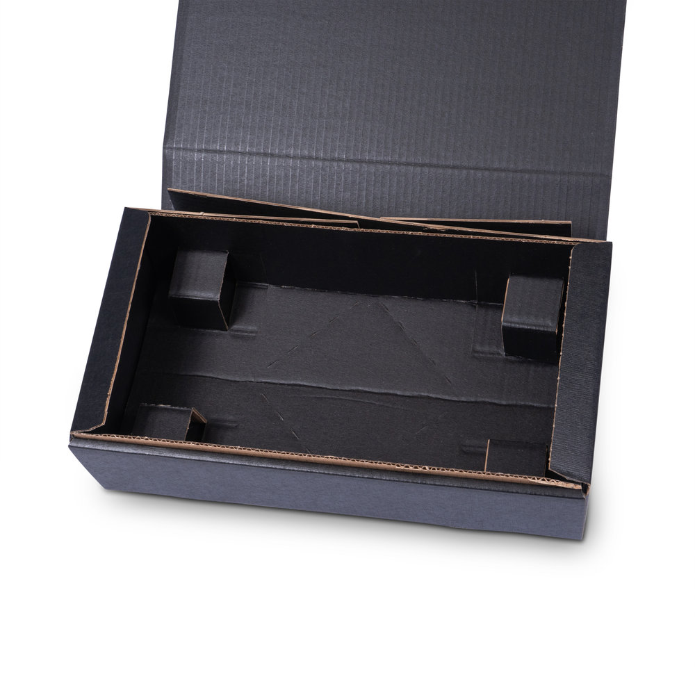 579 - Gift-box-with-open-corrugation-for-2x-0.75l-bottle-with-bottle-height-380m