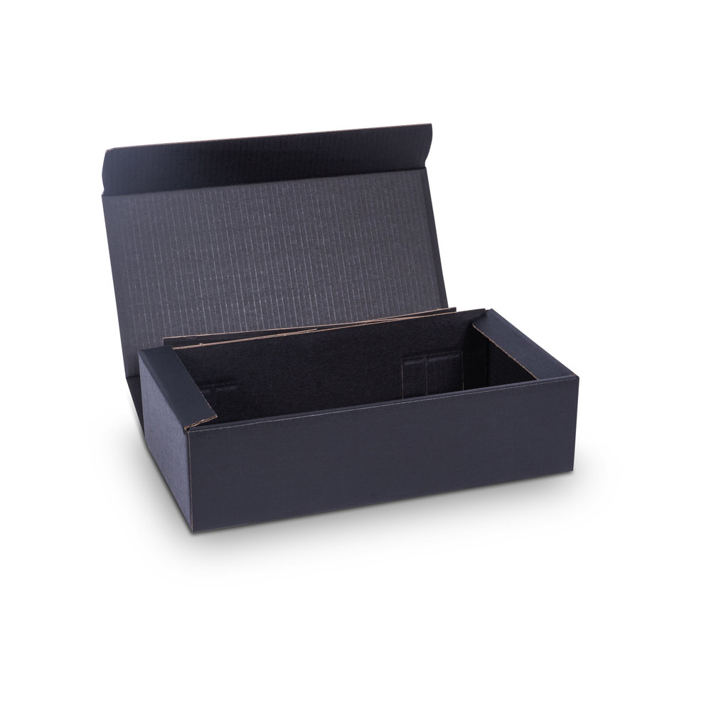 579 - Gift-box-with-open-corrugation-for-2x-0.75l-bottle-with-bottle-height-380m