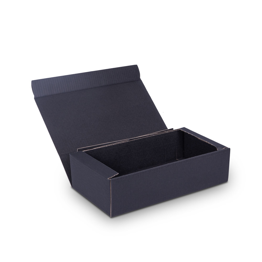 594 - Gift-box-with-open-corrugation-for-2x-0.75l-bottle-with-bottle-height-380m