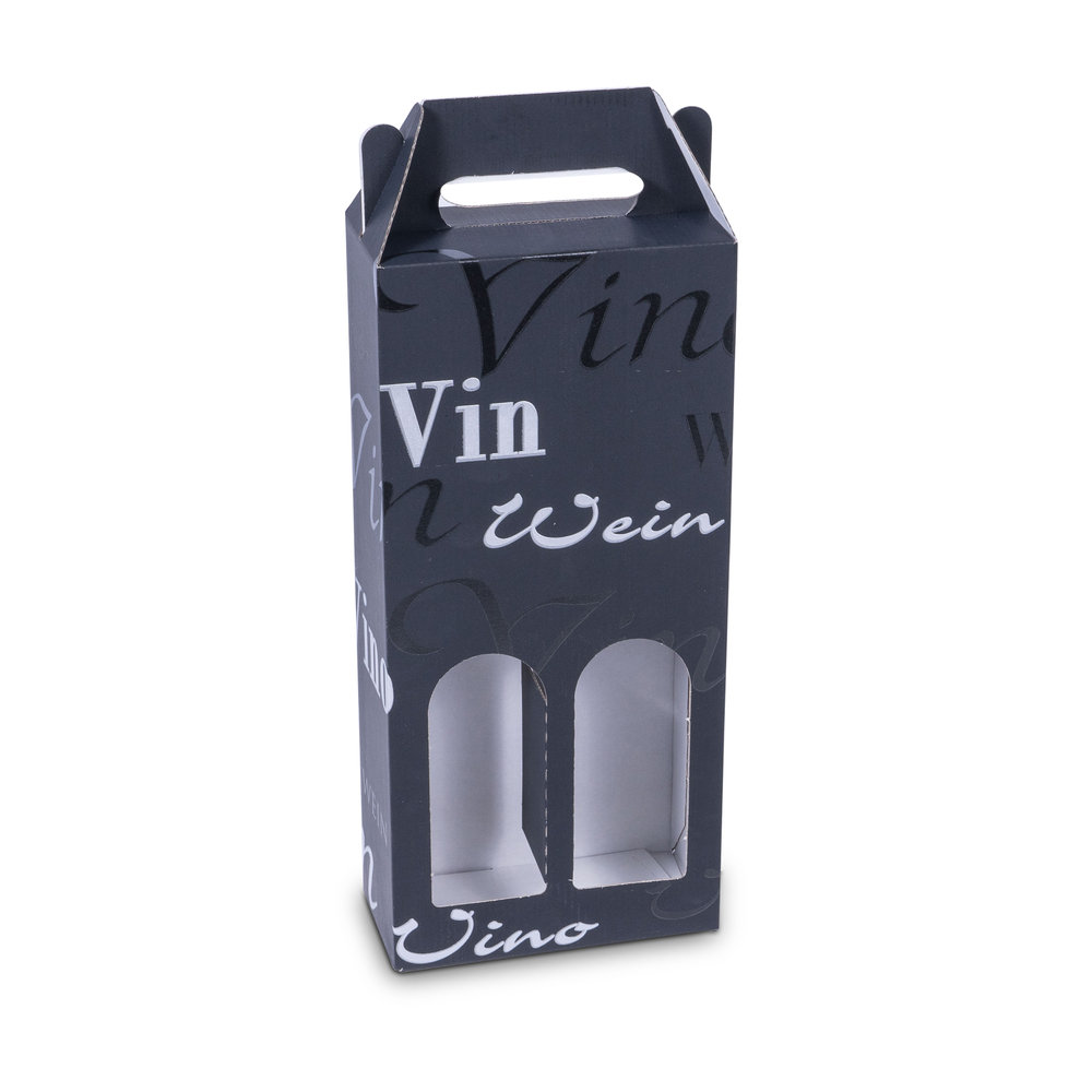 719 - Gift-box-Scripto-in-black-for-2x-0.75l-bottles-with-bottle-height-330mm-Ø8