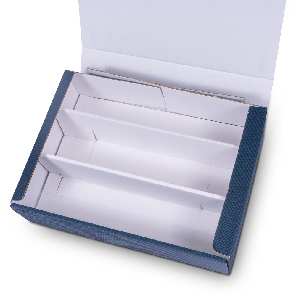 Detail - Gift-box-with-open-corrugation-for-3x-0.75l-bottle-with-bottle-height-3