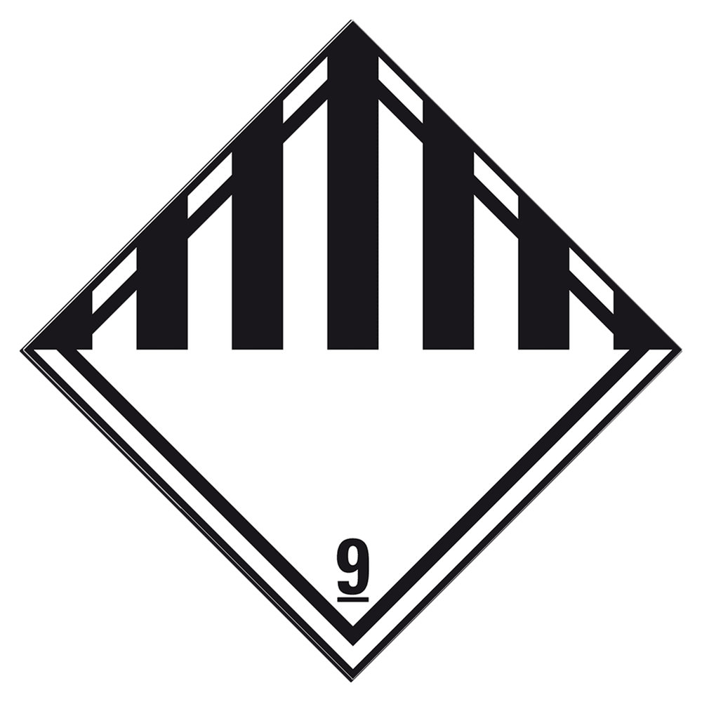 1090 - Dangerous-goods-sticker-Miscellaneous-dangerous-substances-class-9,-100x1