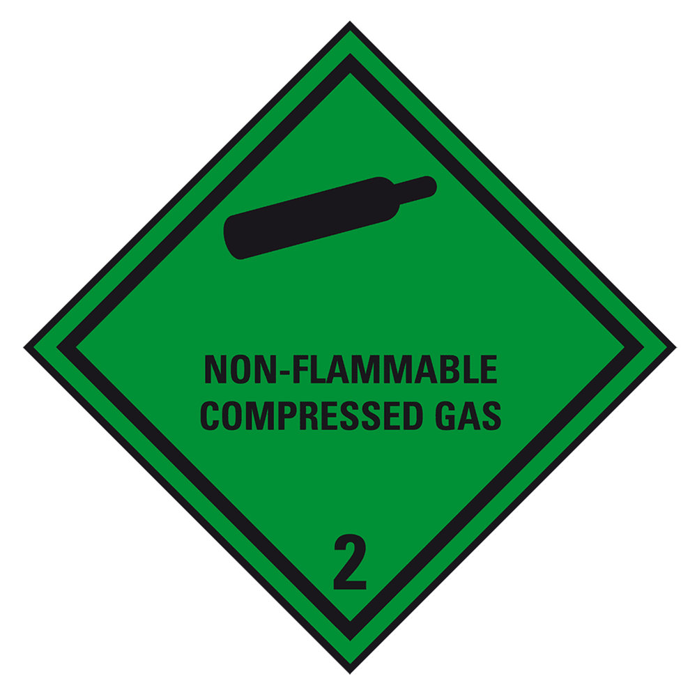1094 - Dangerous-goods-sticker-Non-flammable-gases-2.2-class,-100x100mm,-500-pcs