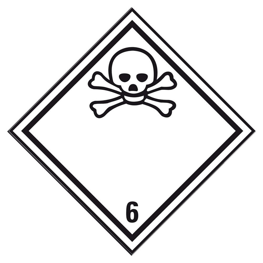 1096 - Dangerous-goods-sticker-Toxic-substances-class-6.1,-100x100mm,-500-pcs.-p