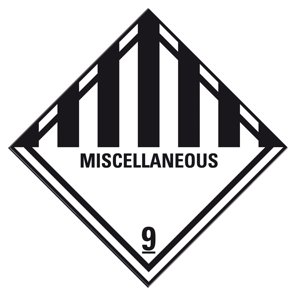 1099 - Dangerous-goods-sticker-Miscellaneous-class-9,-100x100mm,-500-pcs.-per-ro