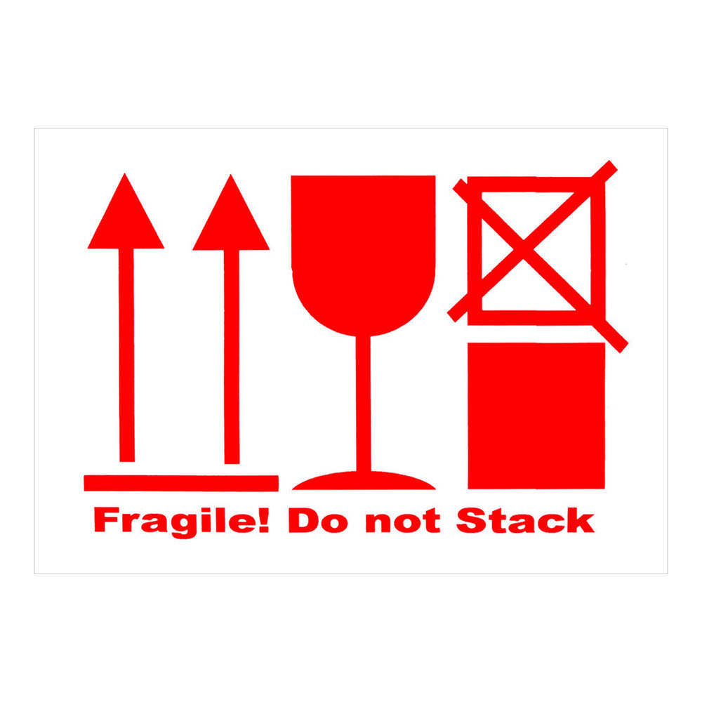 1100 - Dangerous-goods-sticker-Fragile!-Do-not-Stack,-100x150mm,-500-pcs.-per-ro