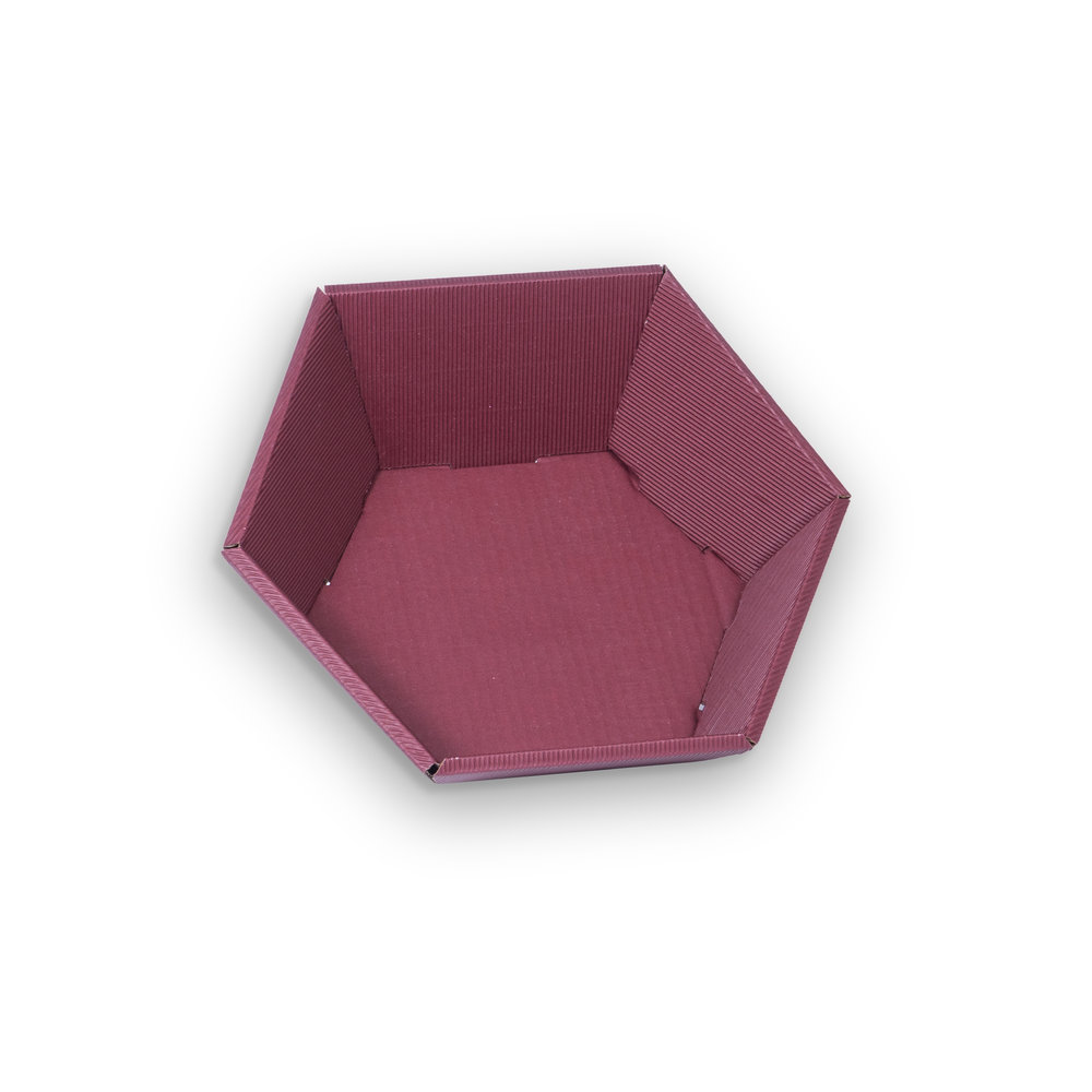 805 - Hexagonal-gift-basket-with-open-wave-in-wine-red-290x270x60mm.jpg