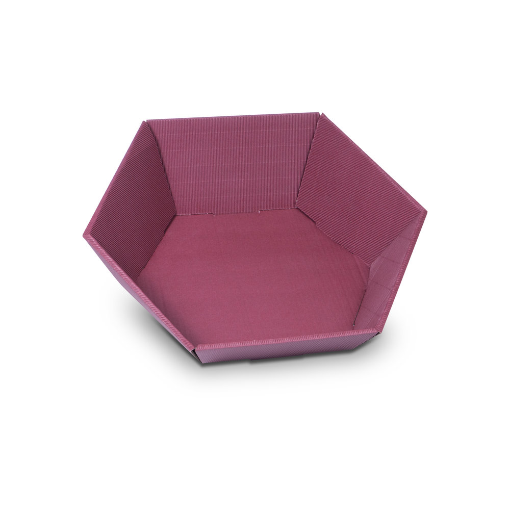 807 - Hexagonal-gift-basket-with-open-wave-in-wine-red-465x415x90mm.jpg