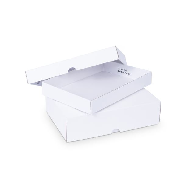 Slip box incl. base and lid in white 302x215x45 mm