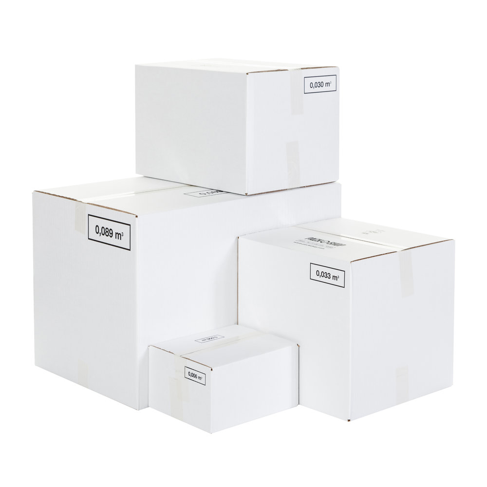 Folding box 1-wall white xl