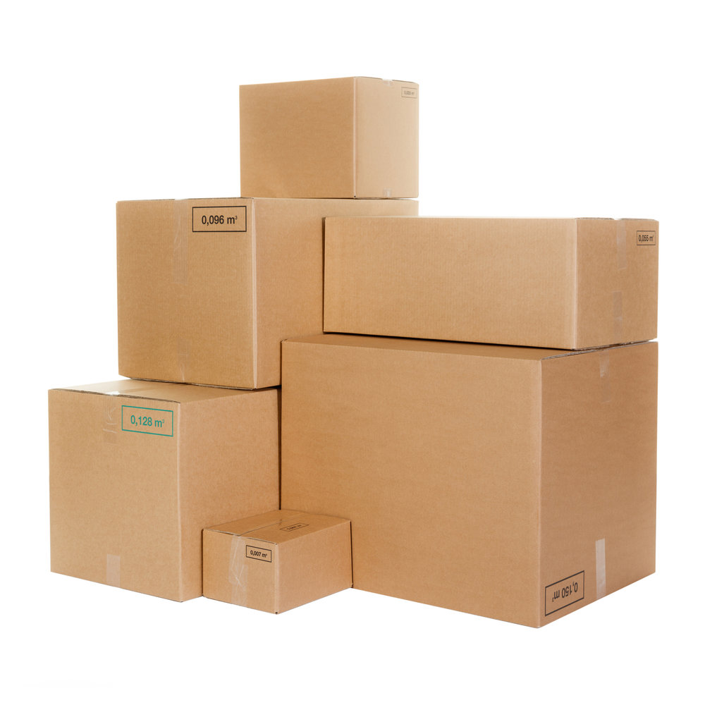 新品 ネイタルデザイン FOLDING BOX HIGH TYPE 2 Folding box made of 2-wall cardboard in brown 500x400x400 mm
