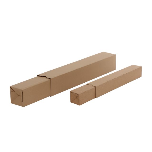 Telescopic packaging base in brown