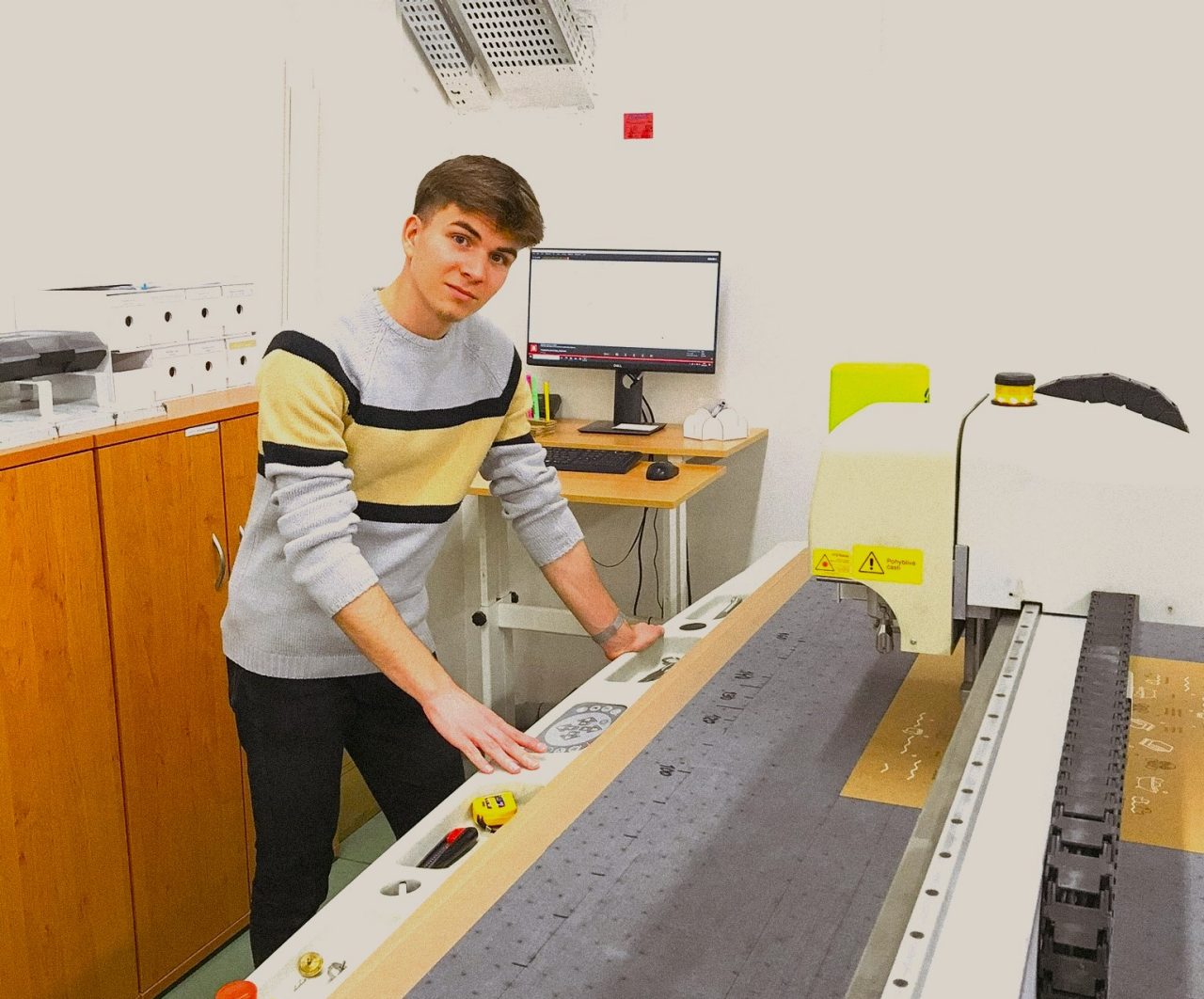 Samuel Bratko on his internship at Model Opava